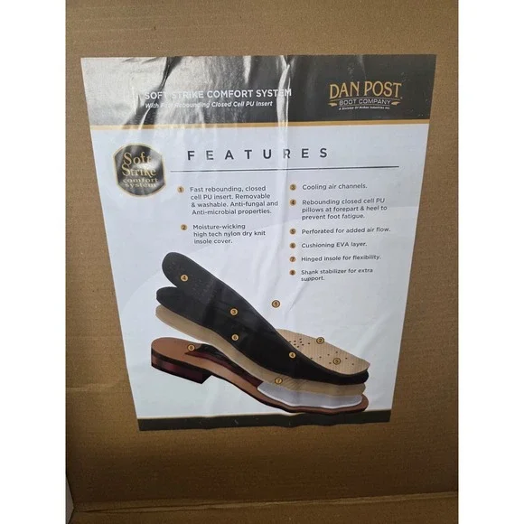 Dan Post Black Cherry Mignon Corona Cowboy Boots Men's 10d Western - Picture 16 of 16